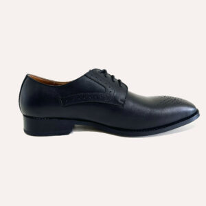 Homme Genova - Black/Brown Genuine Leather Derby Italian Shoes