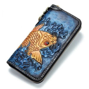 Personalized Handcrafted-Carved Leather Wallet
