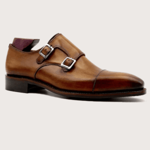 Homme Como Monk Shoes for Men - Patina Brown Dress Shoe